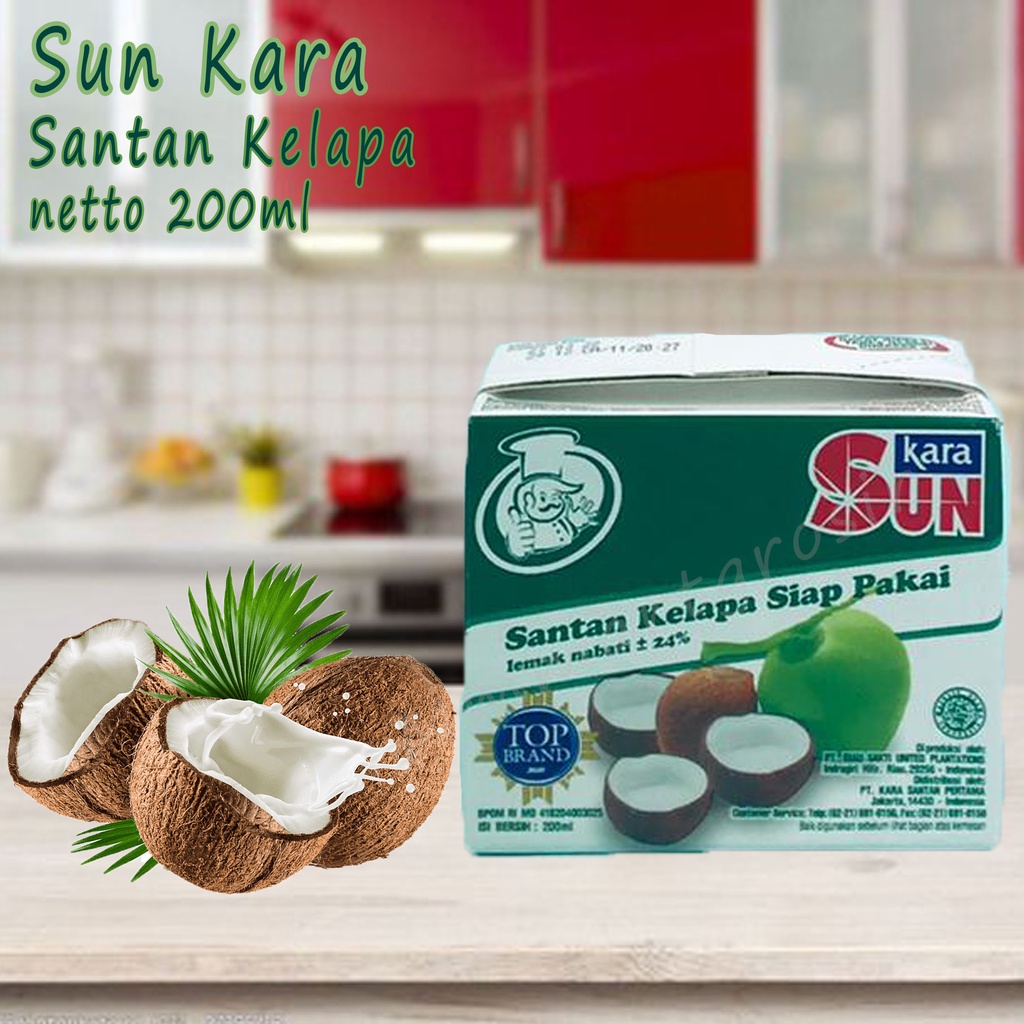 

Sun kara/santan kara/santan kelapa instan kotak 200ml
