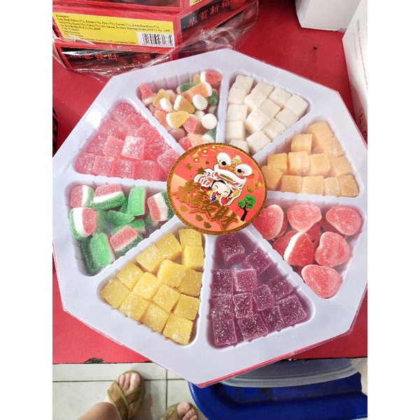 

Manisan Permen Jelly Campuran Bentuk Kotak Segi Delapan
