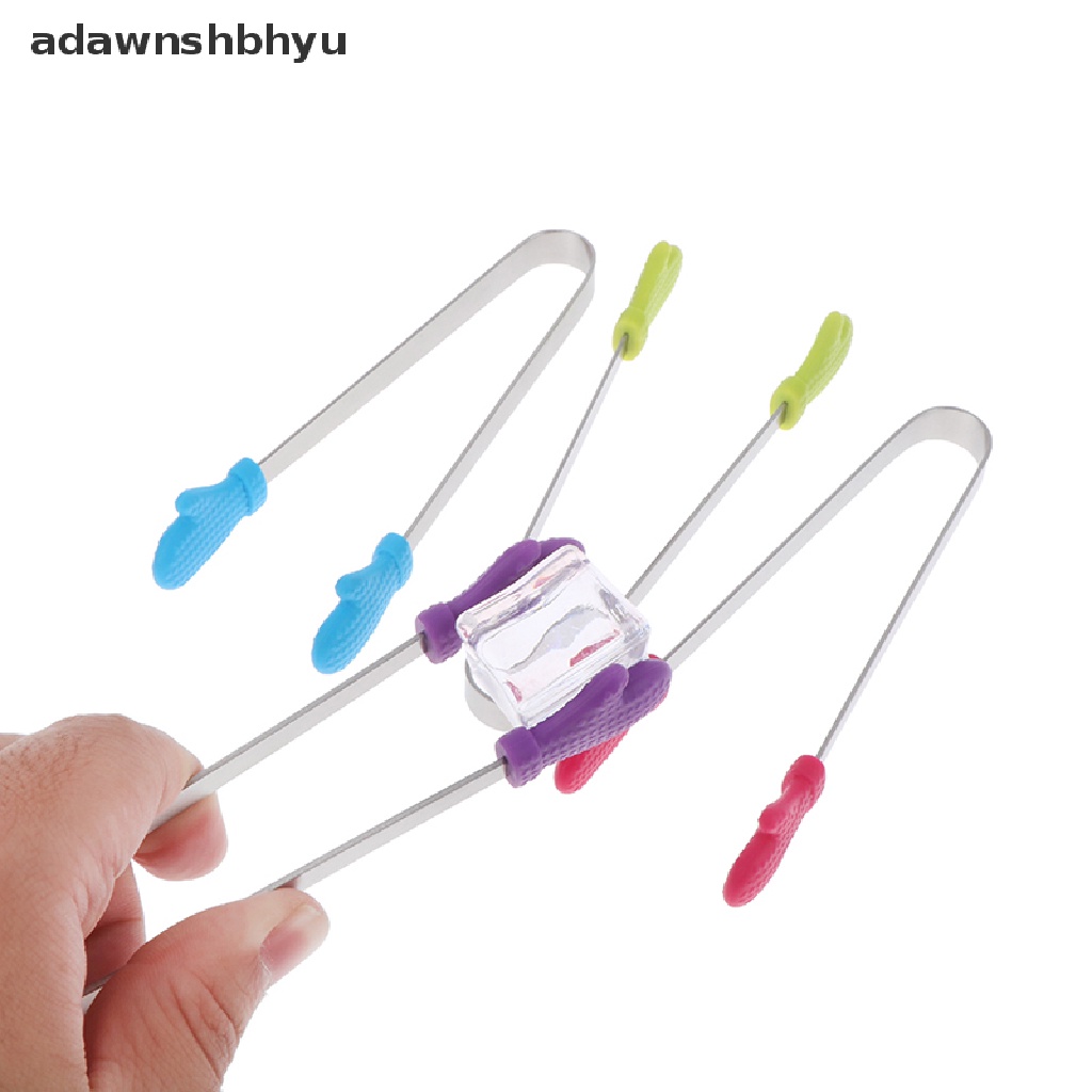 Adawnshbhyu Sarung Tangan Penjepit Makanan Silikon Berbentuk Stainless Steel Non-slip Ice Candy Food Clip ID