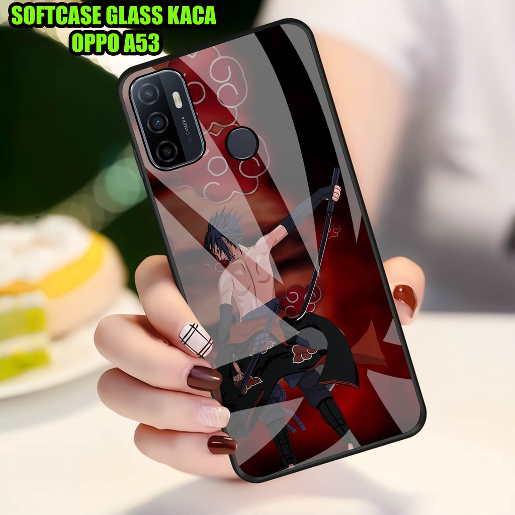 Softcase Glass Kaca OPPO A53]- Case Hp Pelindung Handphone OPPO A53] [ A87]