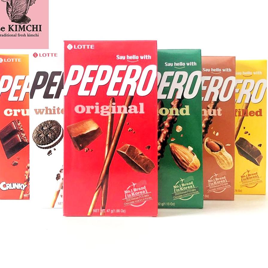 

TREND TERKINI Lotte PEPERO Original, Almond, Choco Cookie, Choco Filled, White Cookie Korea $ 848