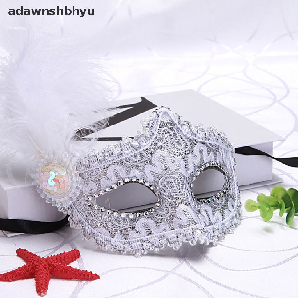 Adawnshbhyu Sexy Ladies Masquerade Ball Mask Topeng Bulu Topeng Natal Topeng Halloween ID