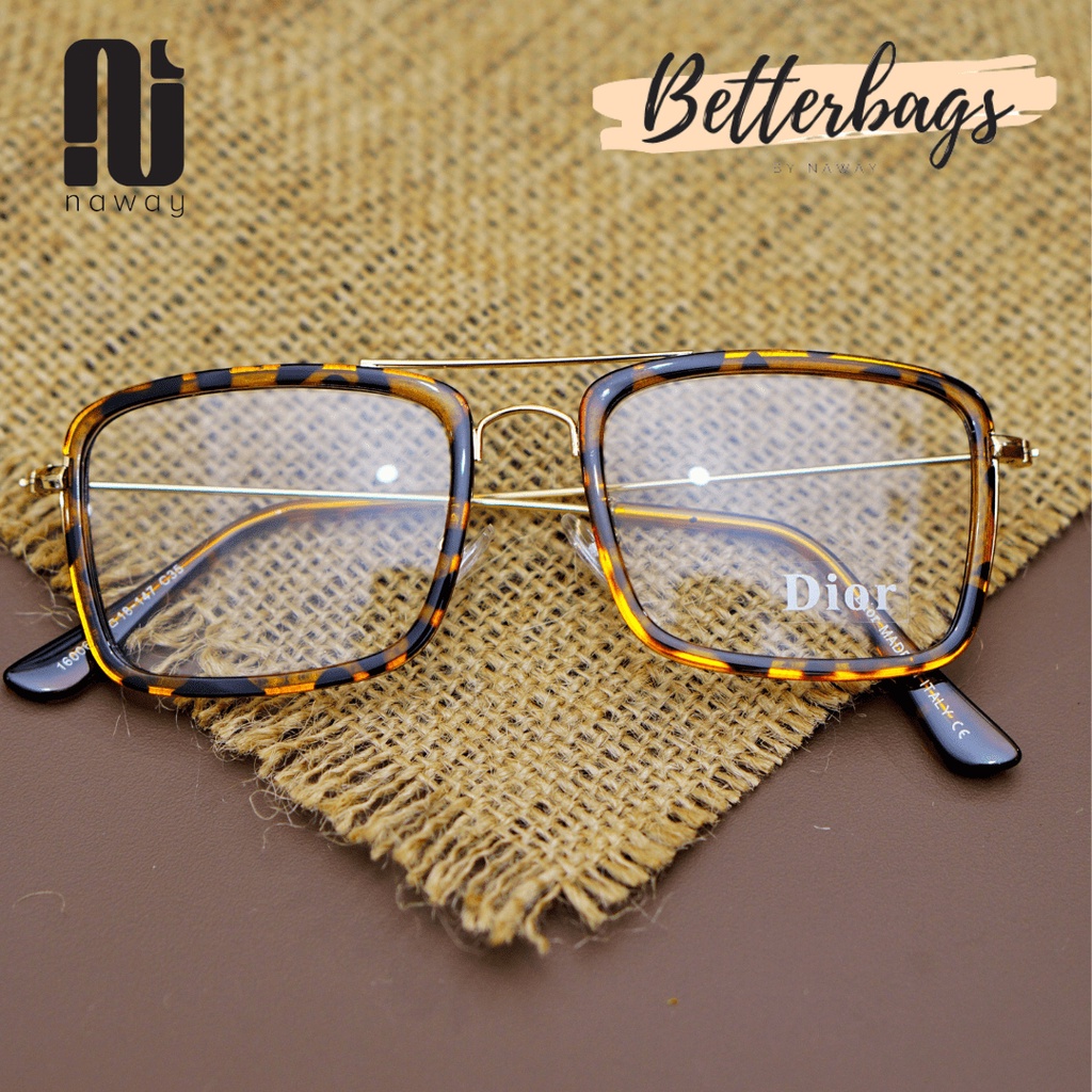 Frame Kacamata Cewek Cowok Model Tony Stark Pria Wanita 16006