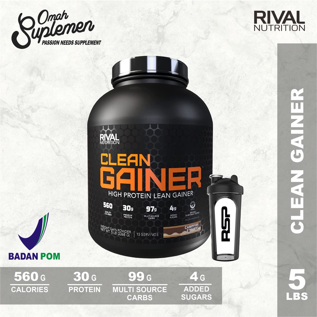 Jual Rival Clean Gainer 5 Lbs Rival Nutrition Gainer Shopee Indonesia