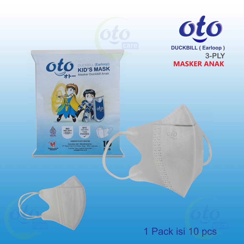 OTO Masker Kid Duckbill 3 ply size Anak-Anak isi 10 Pcs