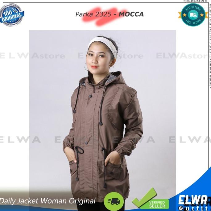 Parka 2325 Mocca Jaket Parka Parasut Panjang Jaket Wanita Murah