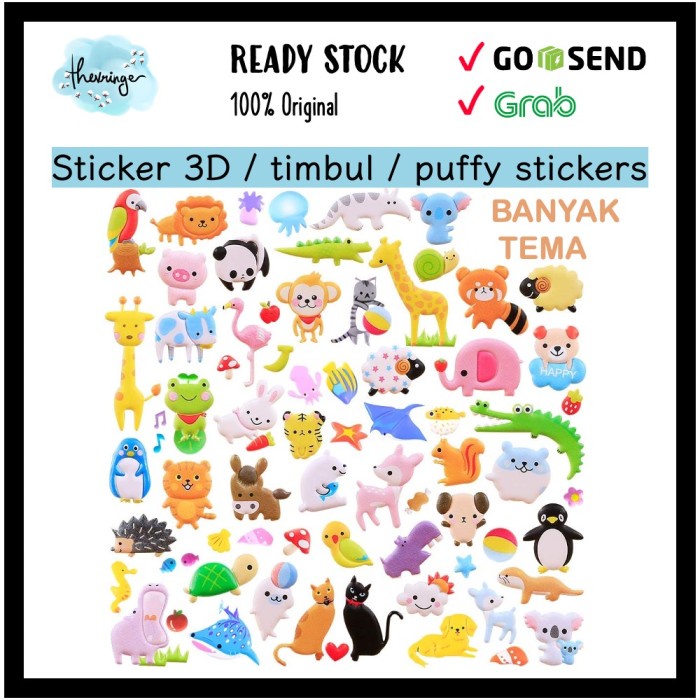 

Murah 3D Sticker Puffy Stiker Timbul Anak Reward Sticker Penghargaan