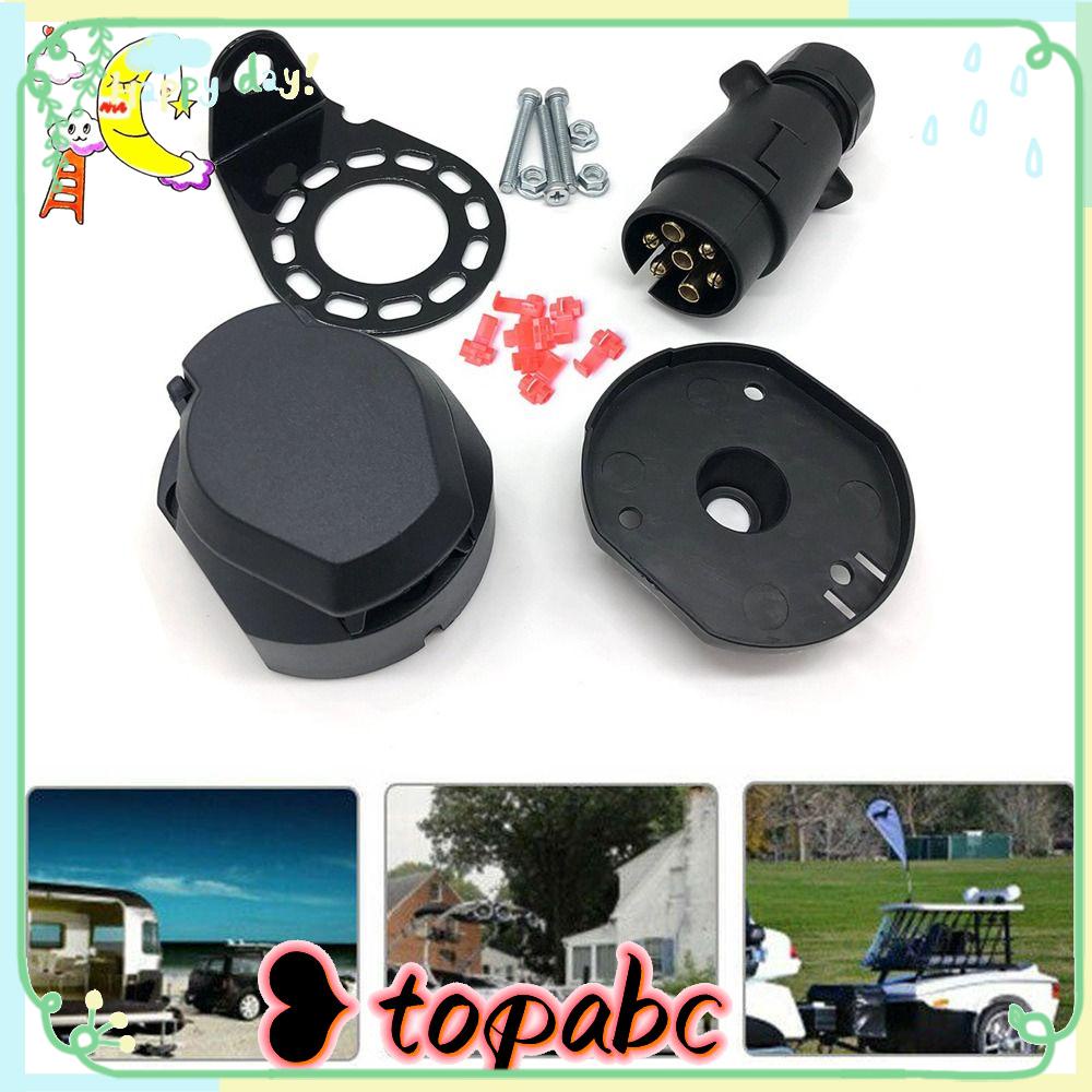 Adaptor Colokan TOP Trailer Awet 7pin Derek Listrik Konektor Socket Towbar Trailer Truck Trailer Elektrik