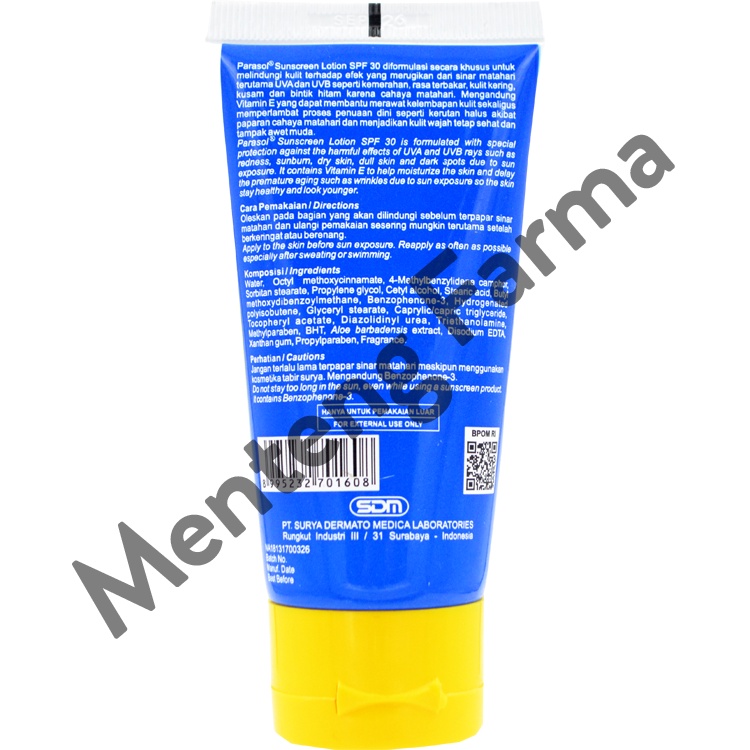 Parasol UV Guard Sunscreen SPF 30 - 50 Gram - Lotion Tabir Surya