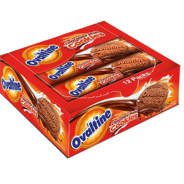 

((A-2&4»)) Ovaltine Chocolate Malt Cookies Biskuit Cokelat 12 x 30 gr terviral