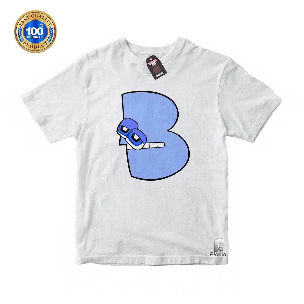 BAJU ANAK KAOS ATASAN ANAK KARAKTER B ALPHABET LORE UNISEX Bahan COTTUN (FREE NAMA)