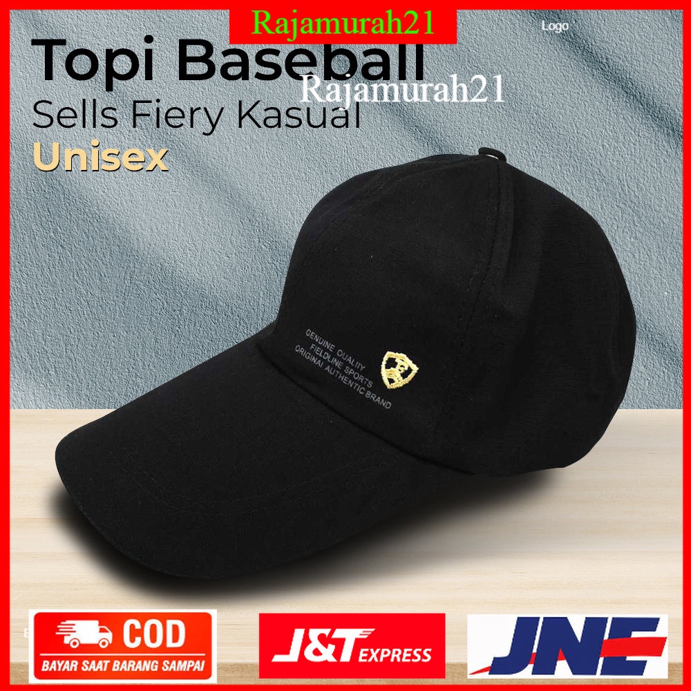 FLB Topi Baseball Sells Fiery Kasual Unisex - FB01 - Black - OMFH80BK