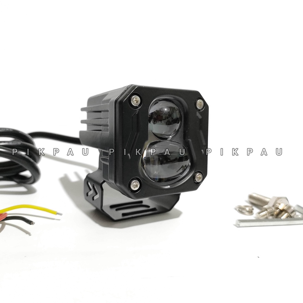 Lampu Tembak Sorot LED MT28 Kotak Sorot Laser Cut Off High Low + Fokus