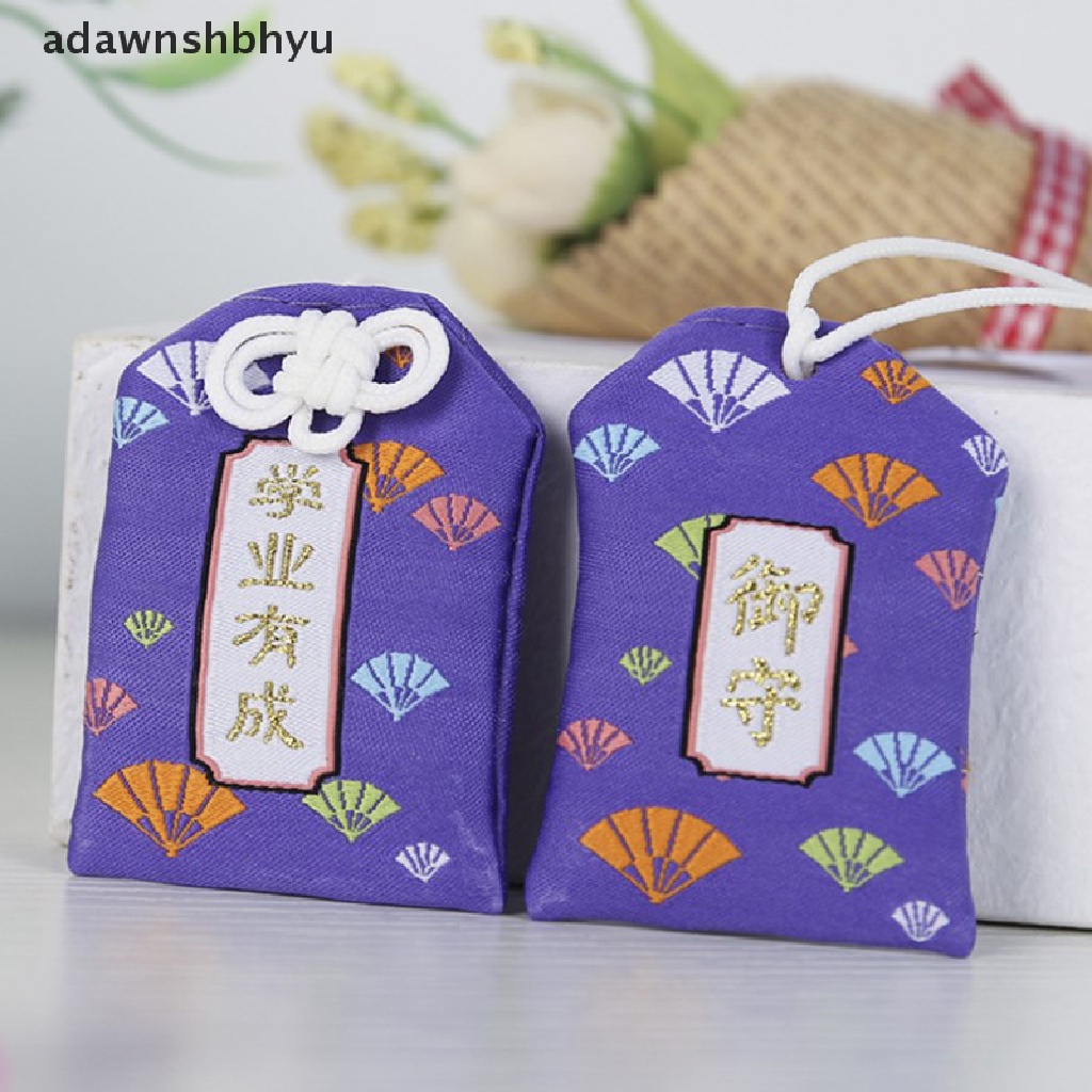 Adawnshbhyu 1pc Bordir bless Tas Gantungan Kunci Omamori Pray Love Kesehatan Aman Belajar Kekayaan ID