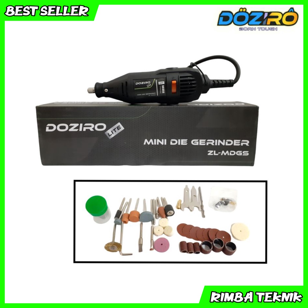 Mesin Bor Tuner Listrik Doziro lite ZL-MDGS Mini Die Grinder Kit Mesin Gerinda Porting Tuner Lengkap