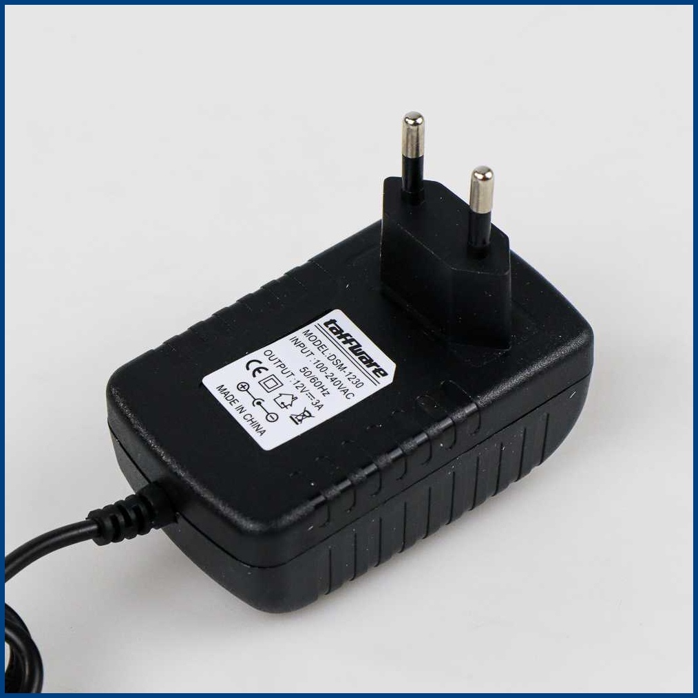 Power Adaptor Supply DC12V 3A EU Plug Taffware