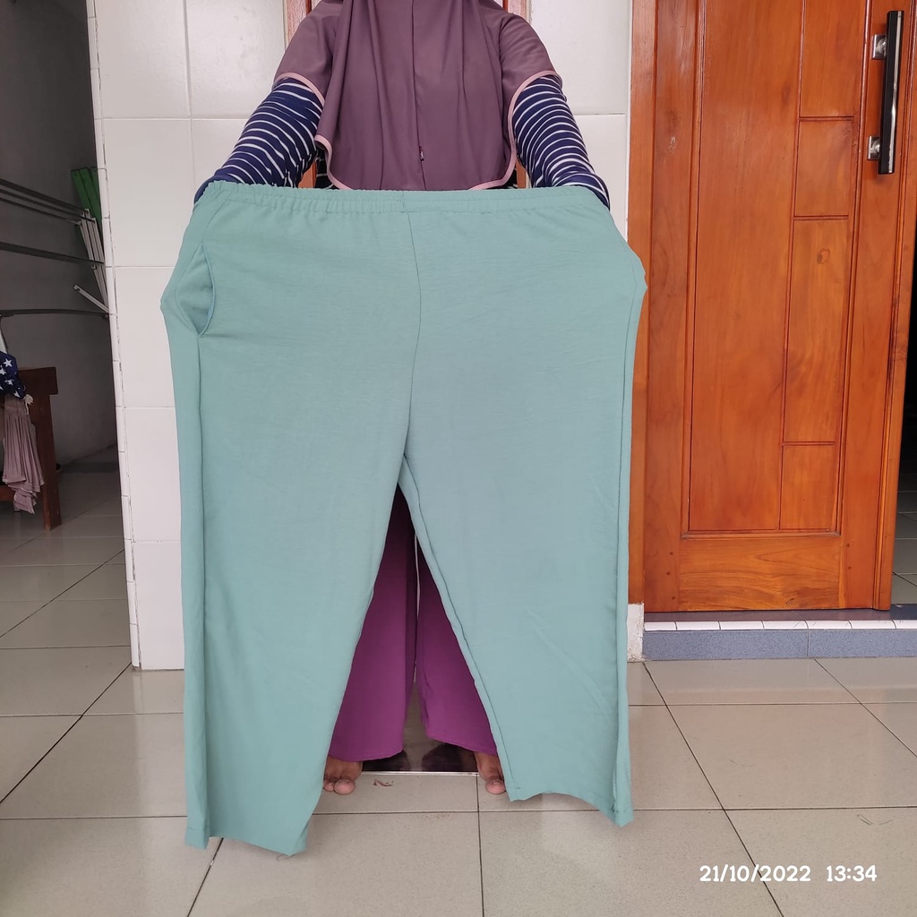 setelan wanita jumbo air flow busui / one set atasan dan celana jumbo