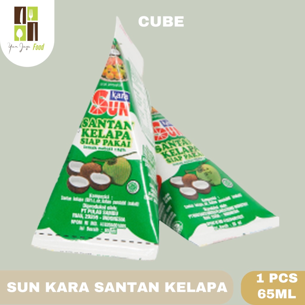 Sun Kara Santan Kelapa Siap Saji 65ml Cube [1pcs]