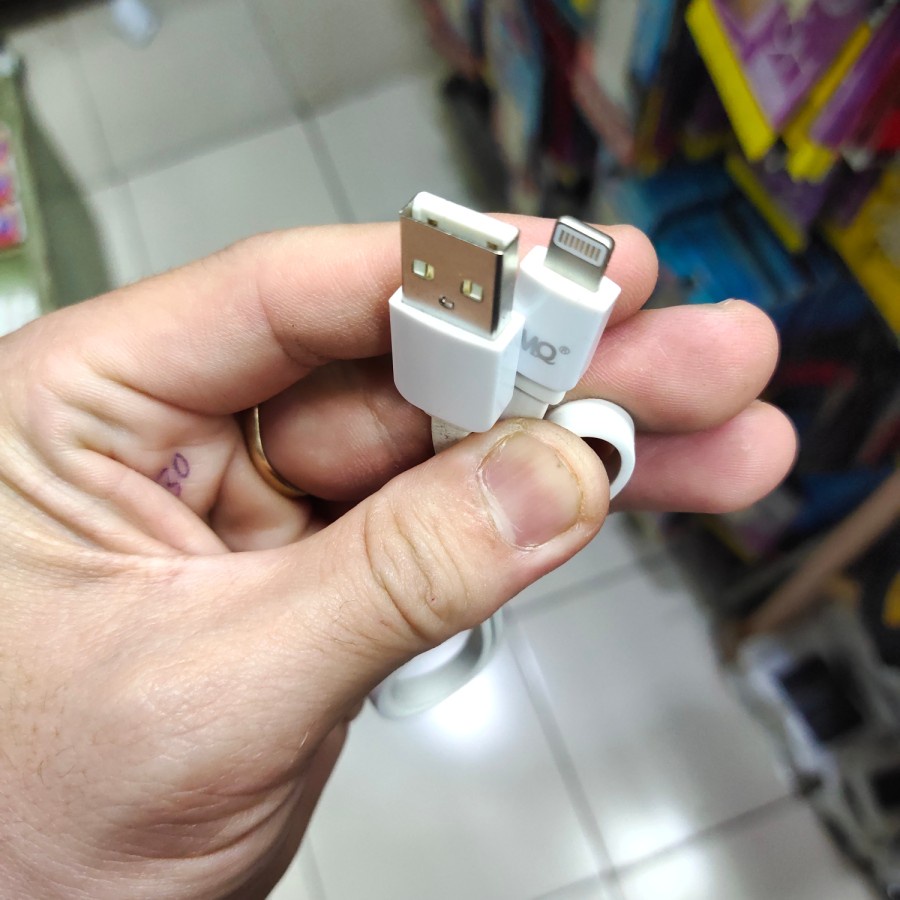 KABEL DATA LIHGTNING MEREK MQ KUALITAS MANTUL MURAH MERIAH