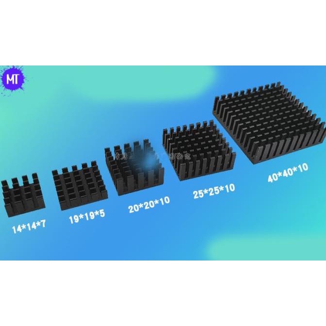Almunium pendingin Heatsink IC amplifier power (4) ,.