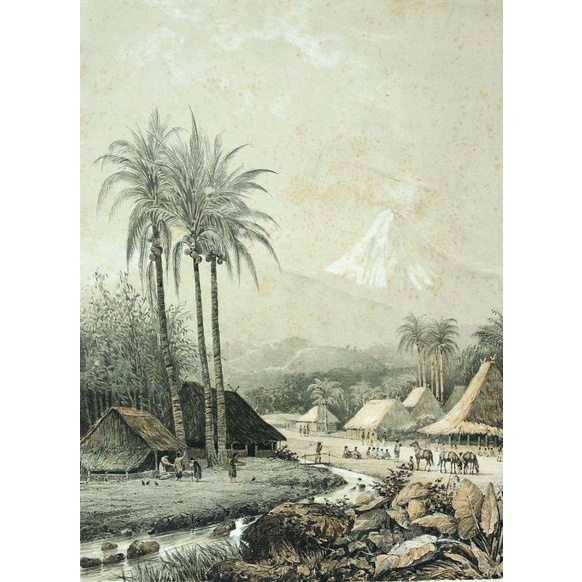 Lukisan Abraham Salm Mount Semeru Painting