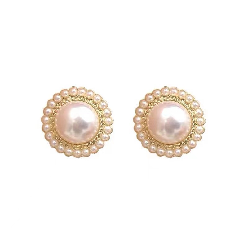 Fashion Anting Mutiara Untuk Wanita Tindik Hypoallergenic Stud Earring Retro Aksesoris Perhiasan