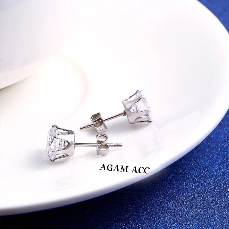 Anting Titanium Tusuk / Anting Stud/ Anti karat/ Pria dan Wanita