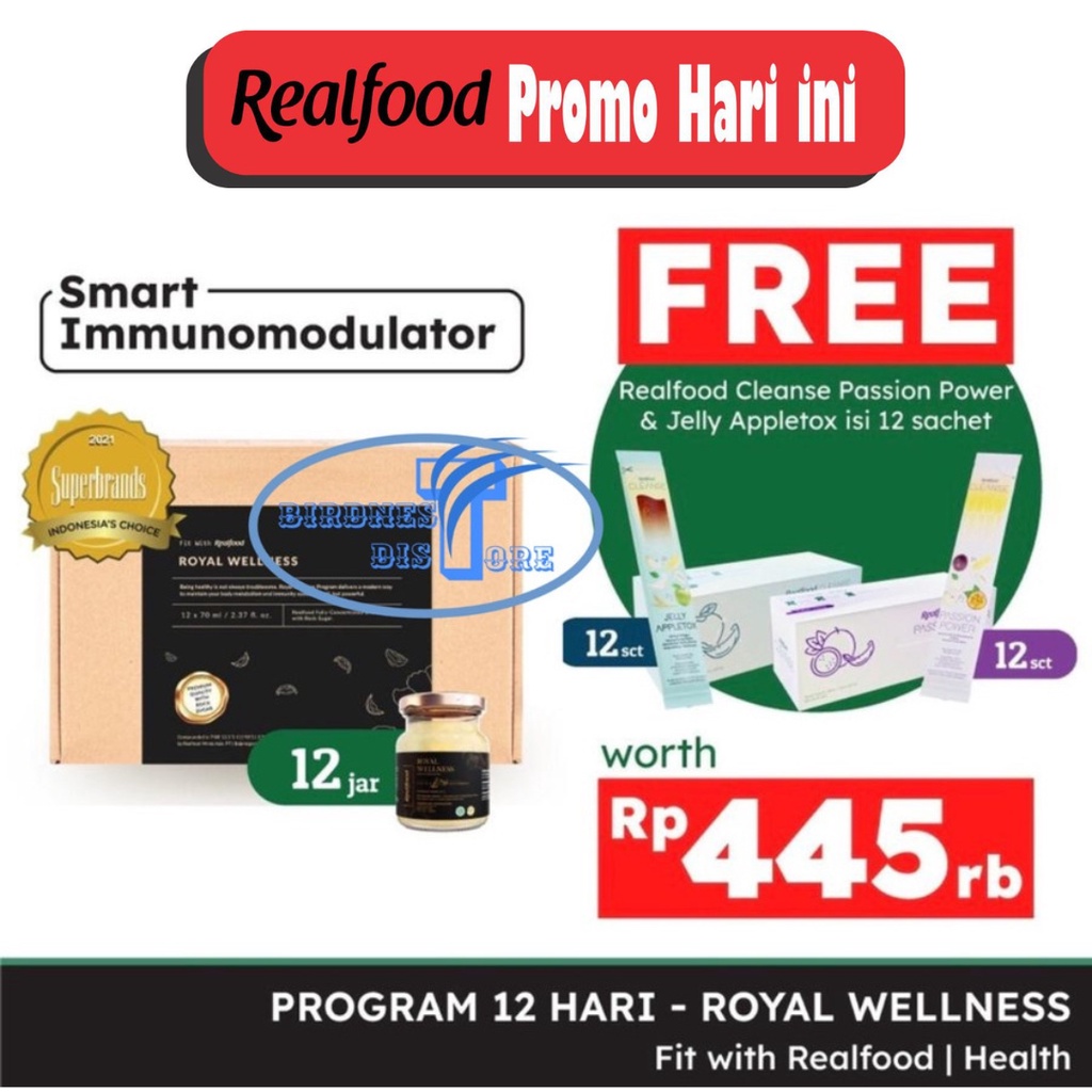 

REALFOOD ROYAL WELLNESS BIRD NEST PER BOX FREE GIFT MENARIK