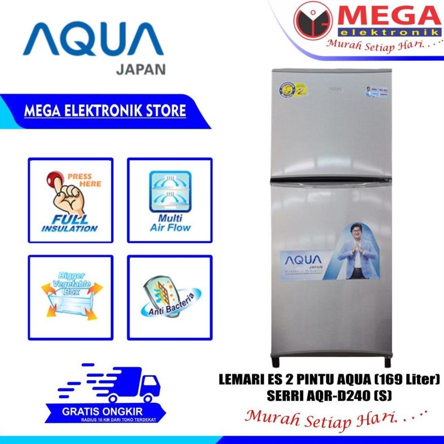 AS LEMARI ES AQUA 2 PINTU SERI AQR-D240 KULKAS AQUA 2 PINTU Sale