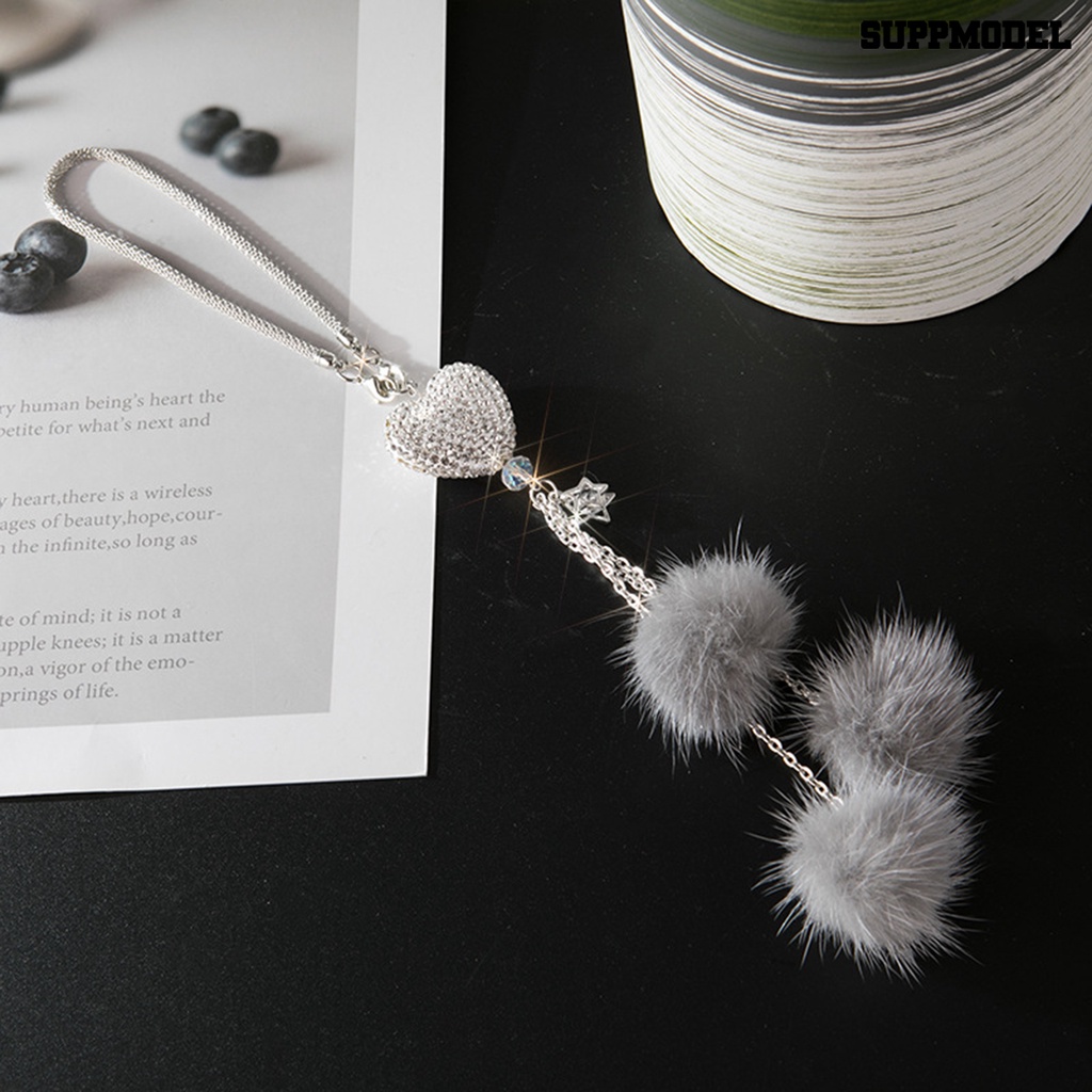 [Dekorasi] Mobil Gantung Liontin Desain Berlian Imitasi Berkilau Dengan Bola Mewah Warna Hidup Mengkilap Efek Visual Hias Alloy Jantung Gantung Dekorasi Mobil Bling Charms Hadiah Untuk Auto