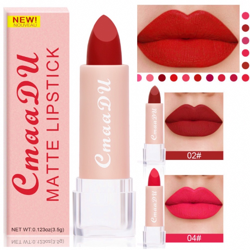 CMAADU BPOM Matte Lipstik 12 Matte Lipstick Long Lasting Waterproof XX021