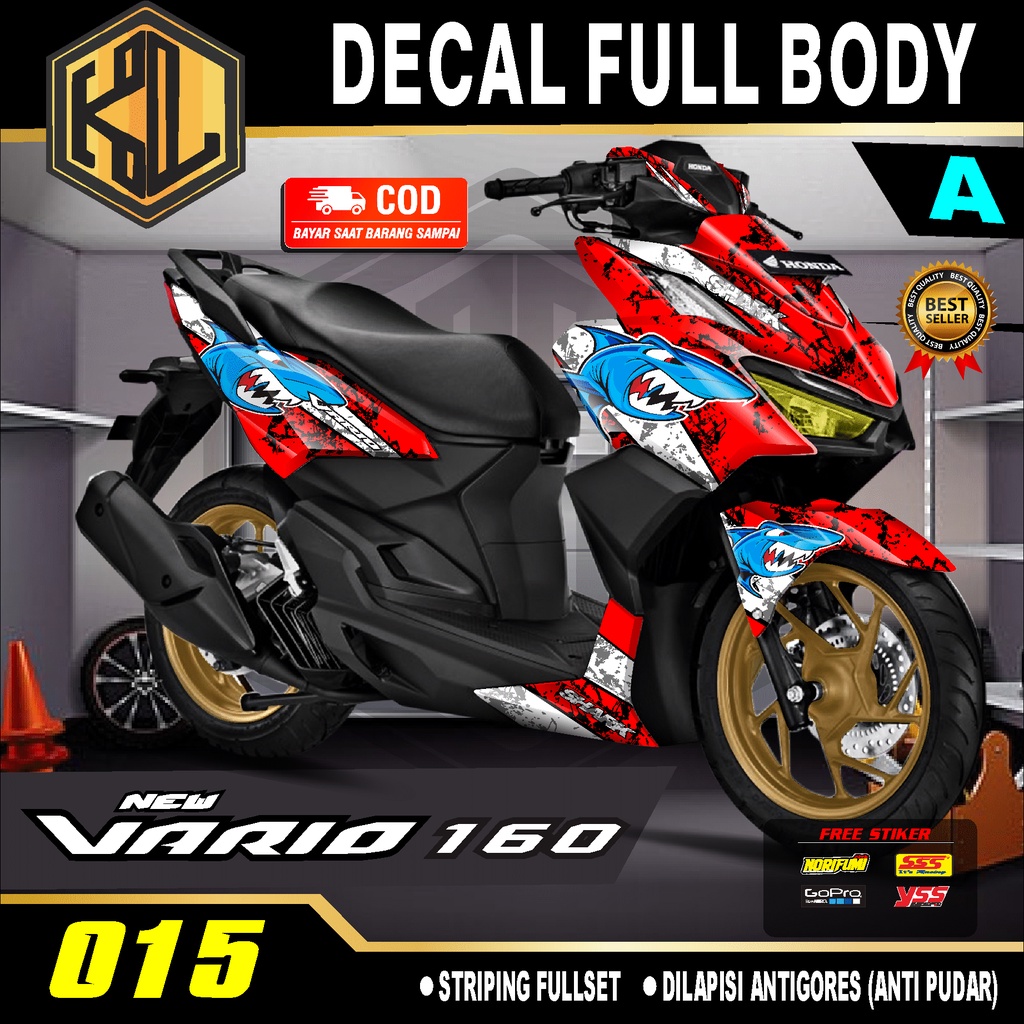 (BISA COD) Decal Sticker Vario 160 full body - Dekal Stiker Striping lis Vario 160 New 2022 Desain S