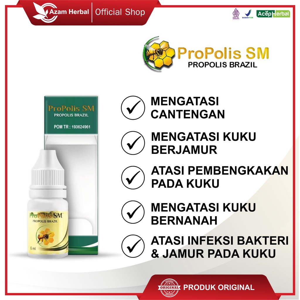 Jual Obat Cantengan Kuku Berjamur Bengkak Dan Bernanah Propolis Sm With Nano Technology Shopee