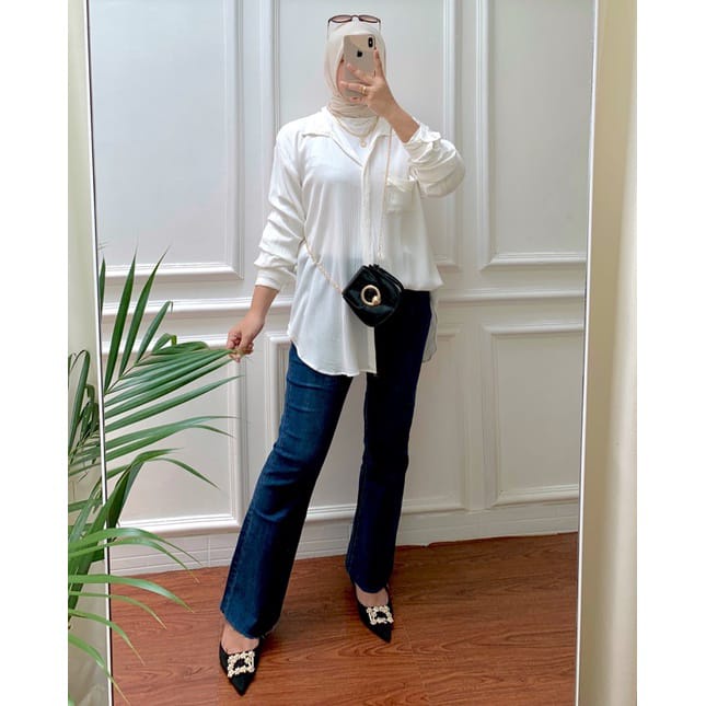 RAEGY BLOUSE CRINKLE AIRFLOW - ATASAN WANITA