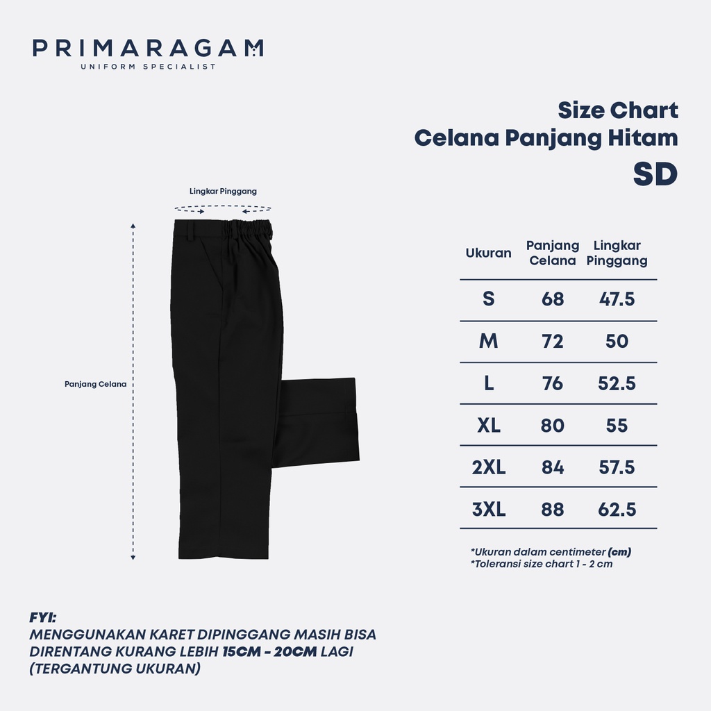 OBRAL BARANG CACAT Celana sekolah sd panjang hitam celana sd celana sd hitam celana seragam hitam sd ssd-05