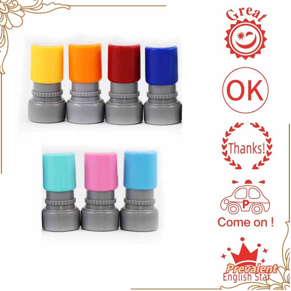 Preva Commentary stamp Bahasa Inggris DIY Mainan Anak Stempel Scrapbooking Stamper Anak Segel Kartun Perangko Mengajar stamp