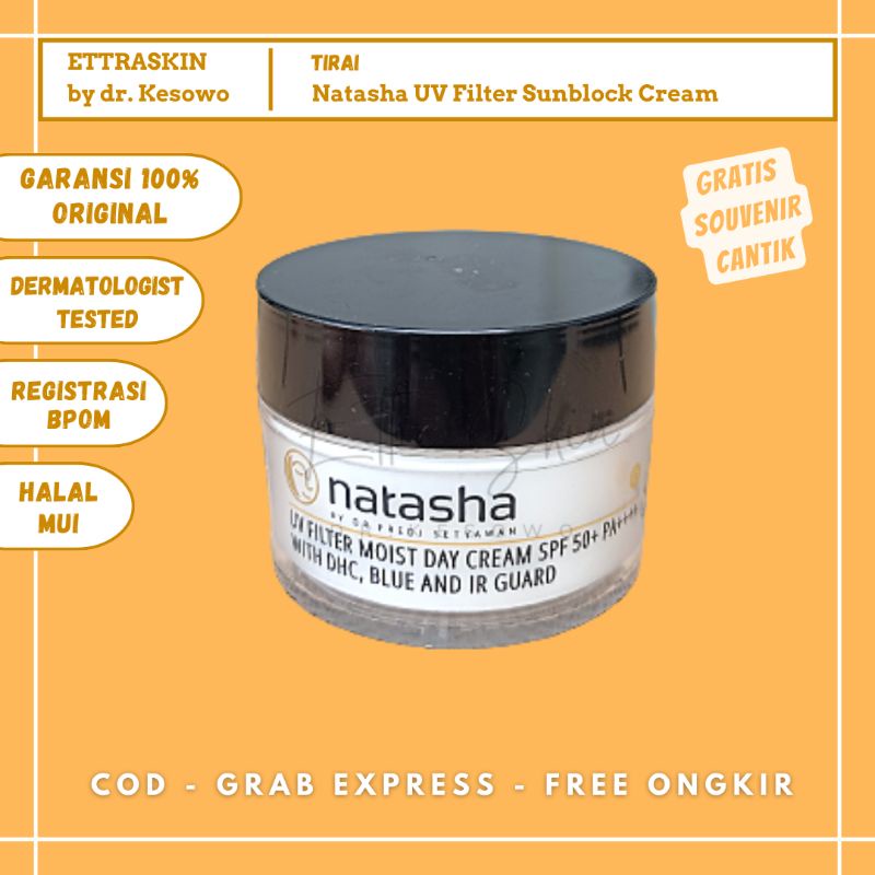 Natasha Skincare - Sunblock Cream / Tabir Surya - Ettra Skin by dr Kesowo ( SBCR )  Krim UV Defender