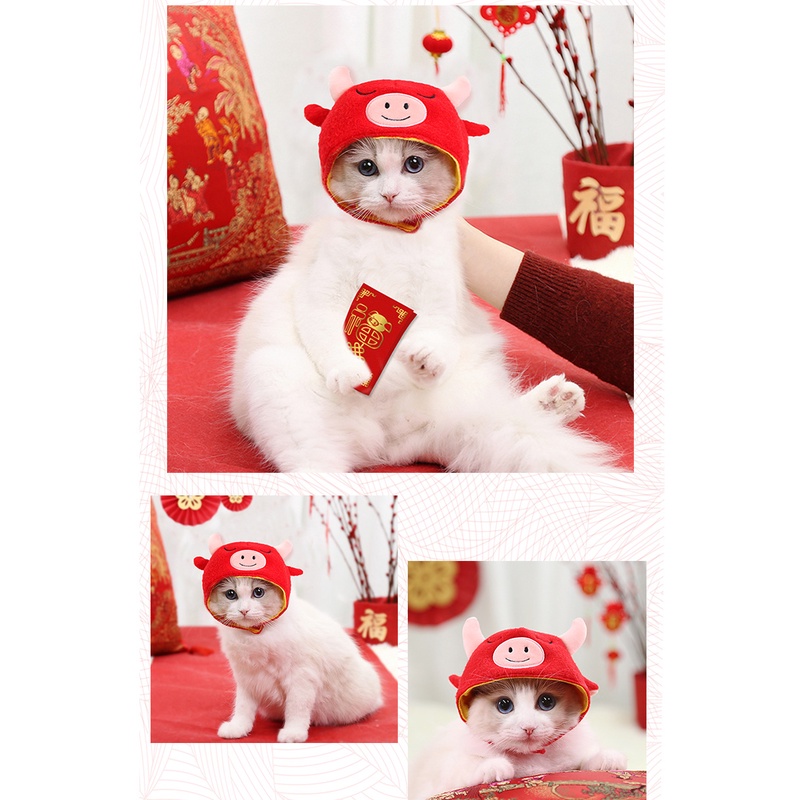 Anjing Dan Kucing Anjing Anjing Kecil Anjing Peliharaan Kucing Dekorasi Aksesoris Topi Kelinci Tahun Baru Pesta Natal Aksesoris Cosplay Properti Foto Hiasan Kepala