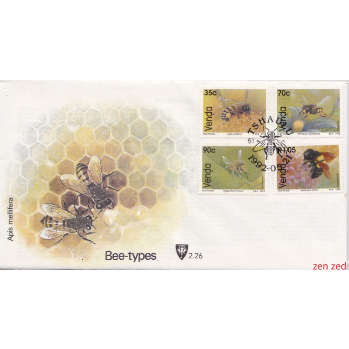 

A682 Prangko Venda FDC 1992 Bees 1 Pcs