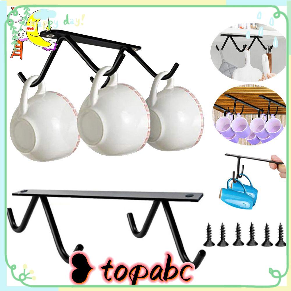 Rak Cangkir Atas Home Drainer Drying Rack Cabinet Hook Rak Penyimpanan Besi