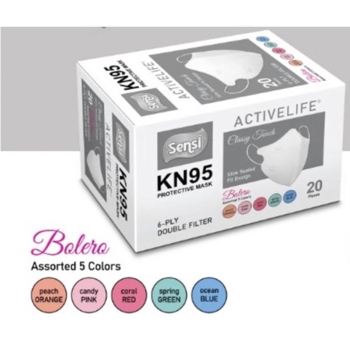 MASKER SENSI KN95 5 PLY ISI 20pc DOUBLE FILTER | KN95 MASK SENSI 5 PLY