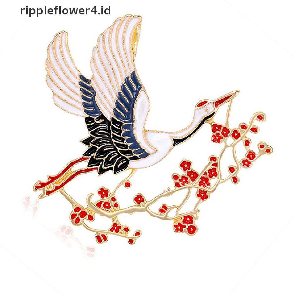 {rippleflower4.id} Bros Derek Bunga Enamel Untuk Wanita Unisex Burung Hewan Pesta Bros Pin Hadiah~