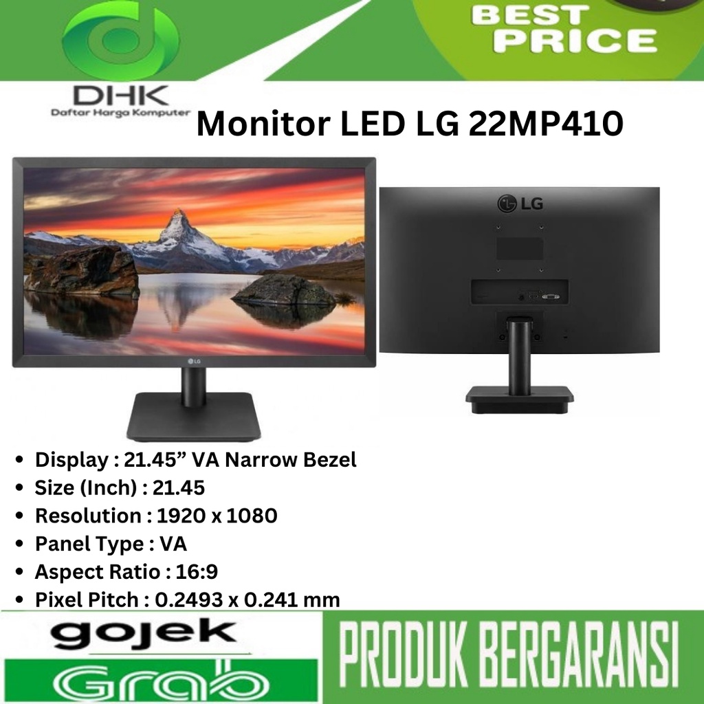 Monitor LED LG 22MP410 FHD