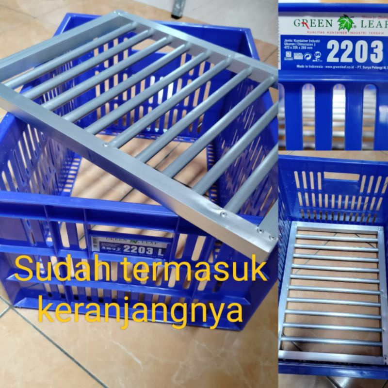 Keranjang Sortir + Alat Sortir ikan lele alumunium Ayakan Lele Saringan Lele Seritan Lele 47x35