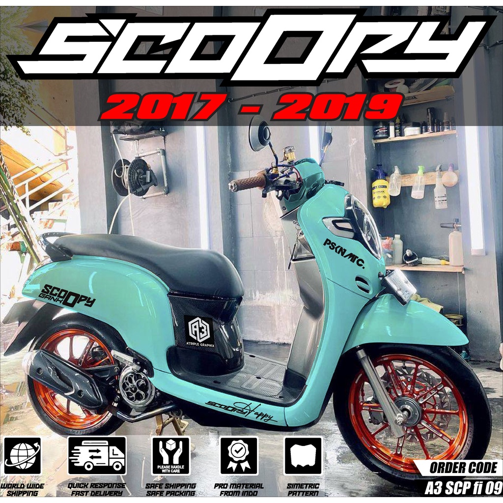 Decal Sticker Scoopy 2017 2018 2019 2020 decal scoopy full body Full Blok Sticker Scoopy Dekal New F