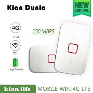 Mobile WIFI 4G LTE Wireless Mifi Modem Wifi Portabel Hingga 150Mbps 2.4 GHz MIFI HOTSPOT 2100mAh Capacity