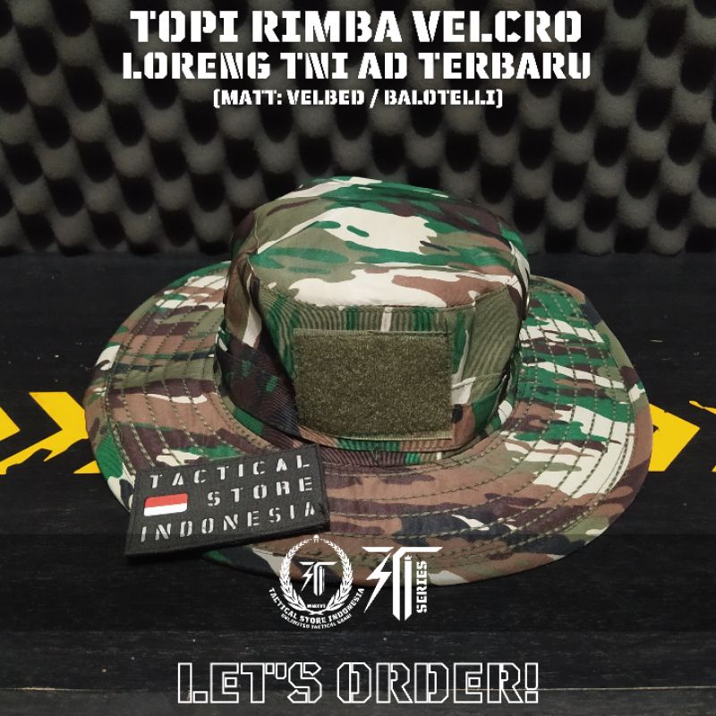 Topi Rimba Loreng NKRI - Topi Loreng TNI AD Terbaru