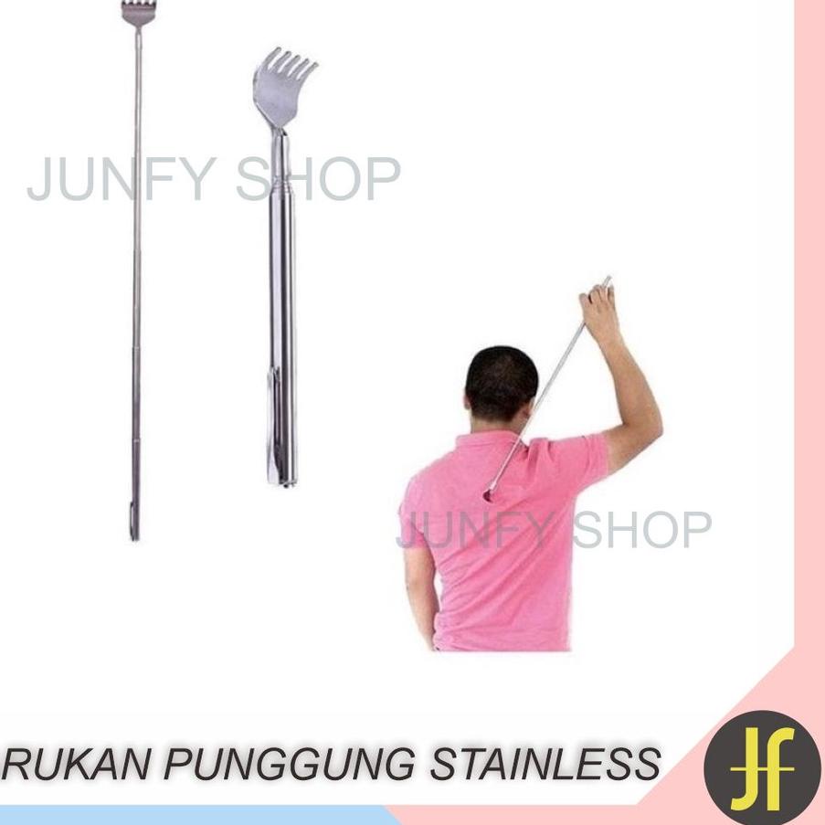 ⇤ J598 Garukan punggung stainless / garukan punggung panjang pendek ↽