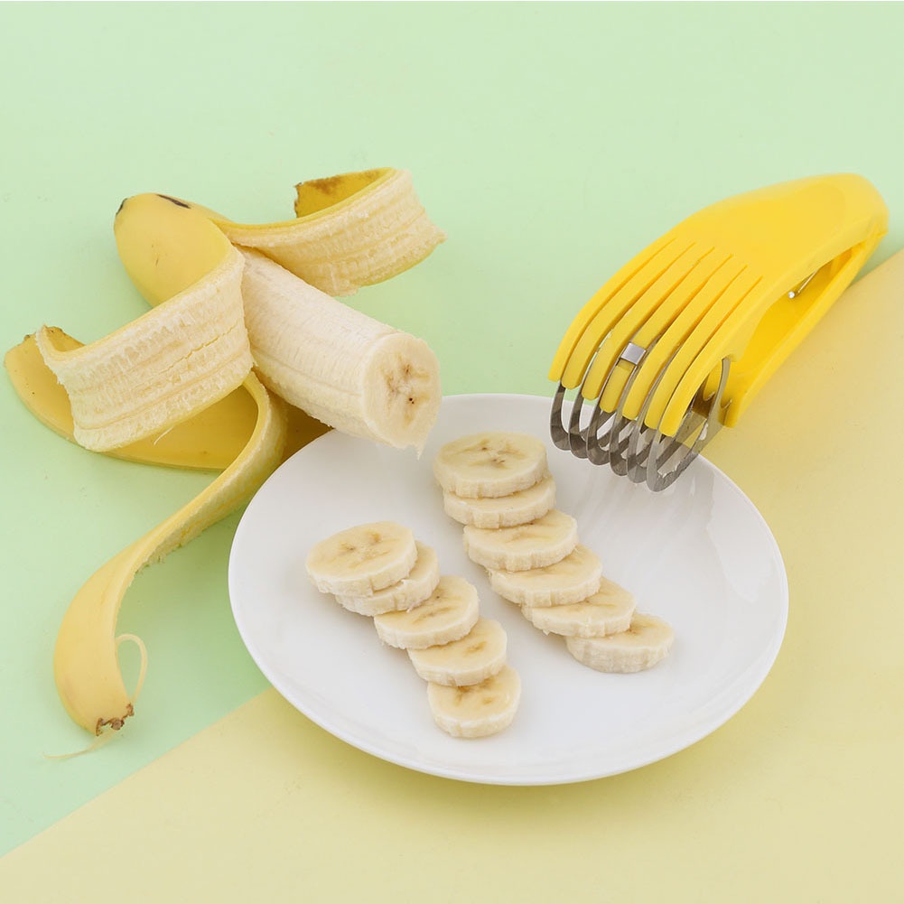 Banana Slicer/Pengiris Pisang/Pengiris Pisang Serbaguna Alat Pemotong Pisang, Timun, Sosis Multifungsi untuk Dapur / Alat Pengiris Pisang