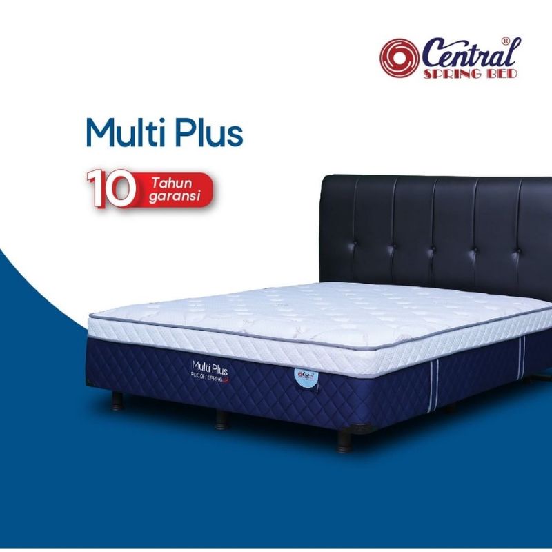 Multibed Central Springbed Multi Plus Pocket Kasur Spring Bed Plushtop Pillow Top Matras Bedset Boxy
